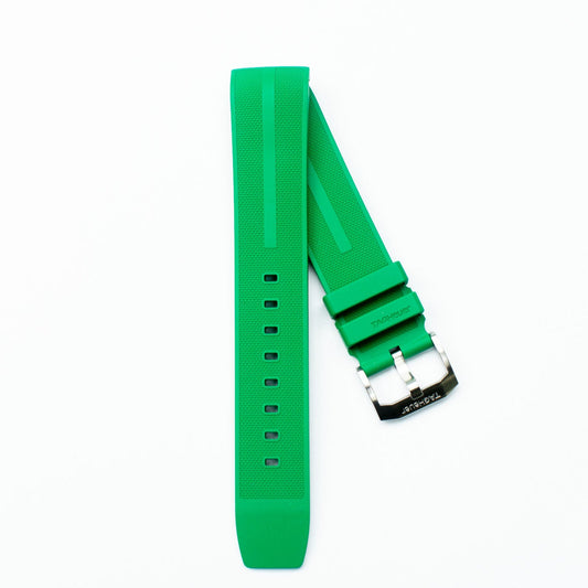 TAG Heuer Formula 1 F1 CAZ101AP BT0745  Standard Length Green Rubber Strap with Buckle 21.5mm - Genuine OEM