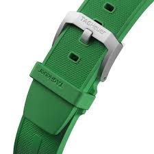 TAG Heuer Formula 1 F1 CAZ101AP BT0745 FT8056 Green Rubber Strap with Buckle 21.5mm - Genuine OEM