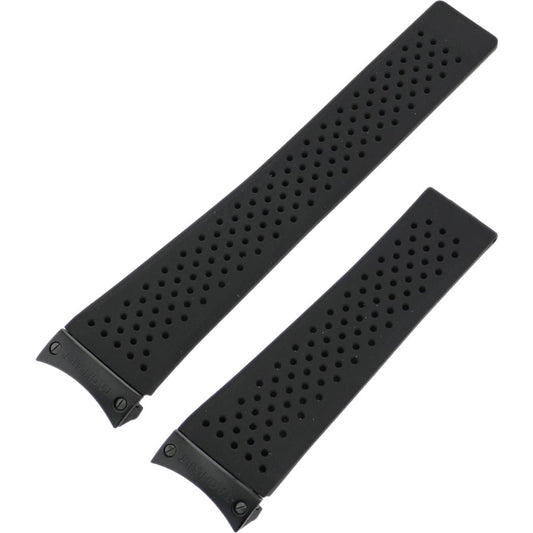 TAG Heuer Grand Carrera FT6020 CAV5185 Black Rubber Strap with Small Plate 22mm - Genuine OEM