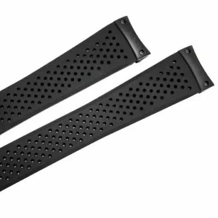 TAG Heuer Grand Carrera FT6016 CAV511C Black Rubber Strap with Small Plate 22mm - Genuine OEM