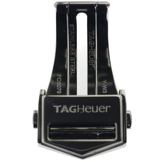 TAG Heuer FC5079 Carrera WBG1313 Polished black PVD Deployment Clasp / Folding Buckle 18mm - Genuine OEM