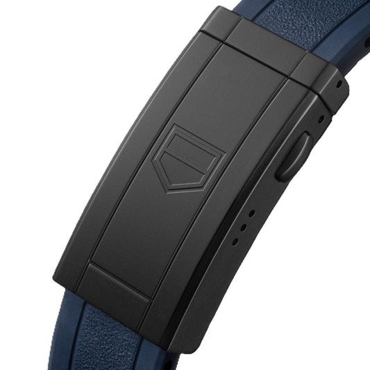 TAG Heuer FC5126 Aquaracer Premium WBP5150 Micro-blasted black DLC titanium Deployment Clasp / Folding Buckle 18mm - Genuine OEM