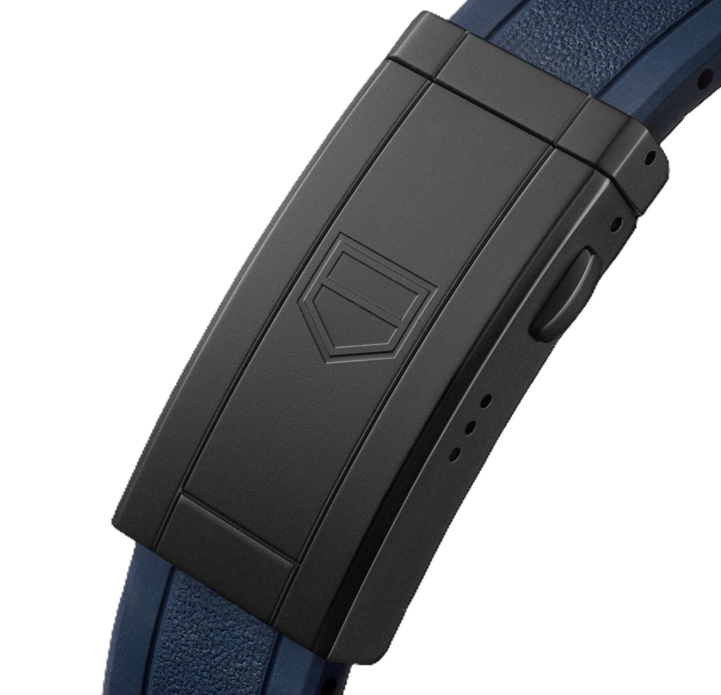 TAG Heuer FC5126 Aquaracer Premium WBP5150 Micro-blasted black DLC titanium Deployment Clasp / Folding Buckle 18mm - Genuine OEM