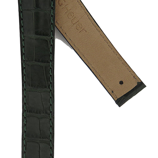 TAG Heuer FC6071 WH524 6000 Alligator Strap Bottle Green 17.8mm - Genuine OEM