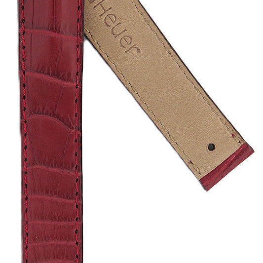 TAG Heuer FC6072 WH524 6000 Alligator Strap Burgundy Red 17.8mm - Genuine OEM