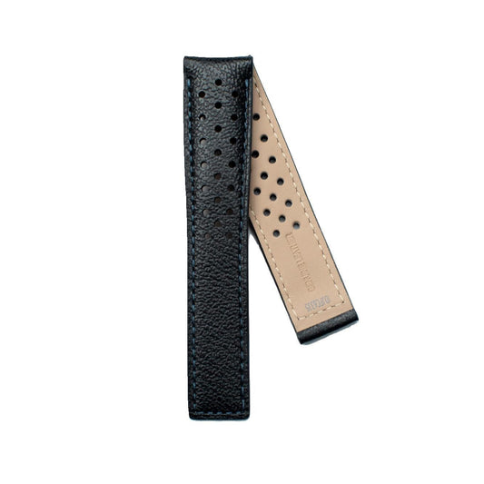TAG Heuer Carrera FC6335 CV211A Blue with holes Calfskin Strap 20mm - Genuine OEM