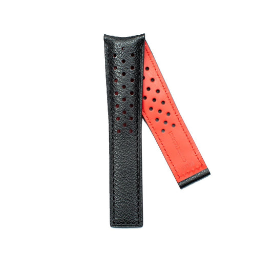 TAG Heuer Carrera FC6337 WAR2A10 Black with holes Calfskin Strap 22mm - Genuine OEM