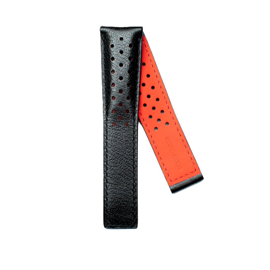 TAG Heuer Monaco FC6338 WW2119 Black with holes Calfskin Strap 22mm - Genuine OEM