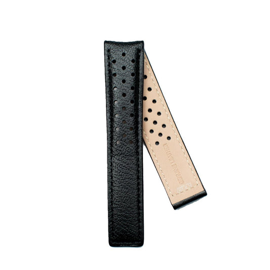 TAG Heuer Carrera FC6357 CV201AJ Black with holes Calfskin Strap 20mm - Genuine OEM