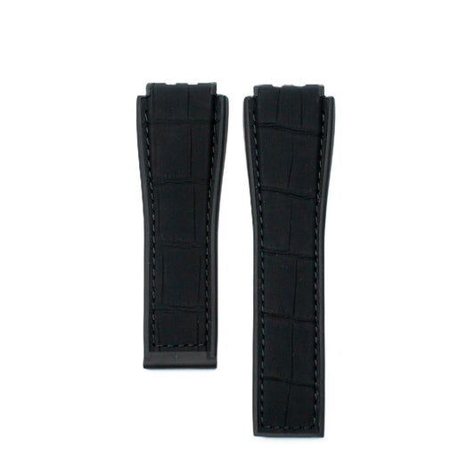 TAG Heuer Carrera FC6415 CAR5A55 Black rubber /  alligator leather Alligator Strap 22mm - Genuine OEM