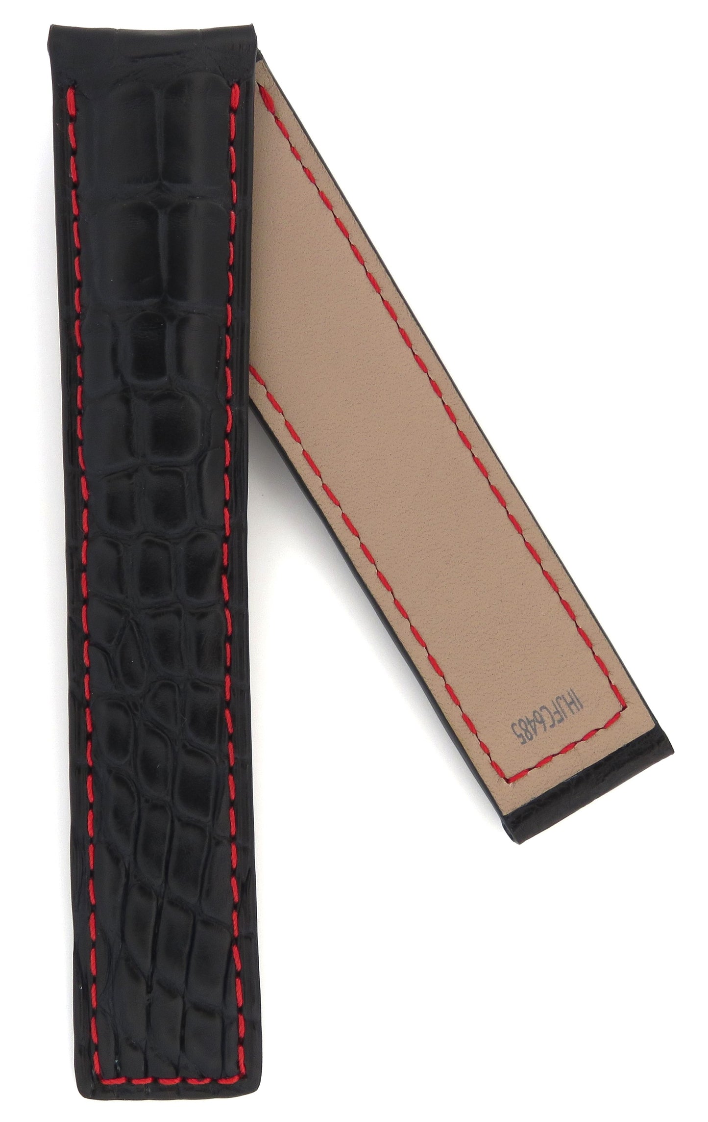 TAG Heuer Carrera FC6485 WAR201P Blue Alligator with red stitching Strap 20mm - Genuine OEM