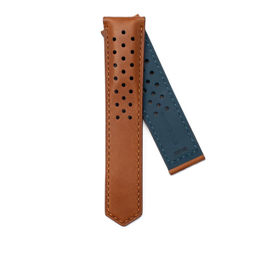 TAG Heuer Carrera FC6537 CBN2A10 Light Brown with holes Calfskin Strap 22mm - Genuine OEM