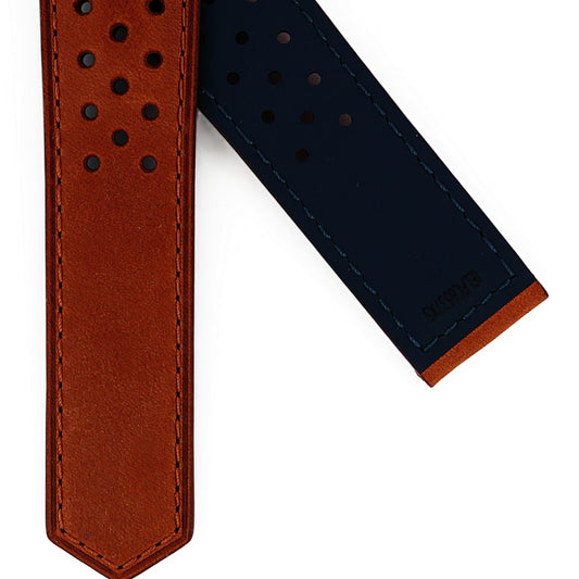 TAG Heuer Carrera FC6537XS CBN2A10 Light Brown with holes Calfskin Extra Short Strap 22mm - Genuine OEM