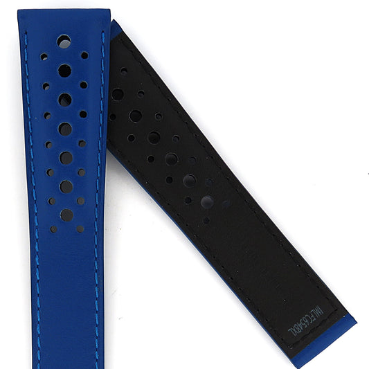 TAG Heuer Monaco FC6548XL CAW218C Blue Calfskin Extra Long Strap 18.2mm - Genuine OEM