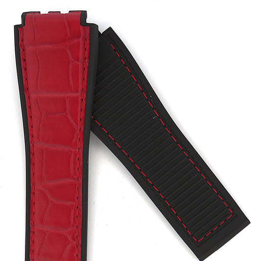 TAG Heuer FC6592 CAR5A8AL Carrera Red Rubber and Alligator Strap 22mm - Genuine OEM
