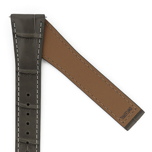 TAG Heuer Carrera FC6599XL CBS2214 Grey Alligator Extra Long Strap 20.5mm - Genuine OEM