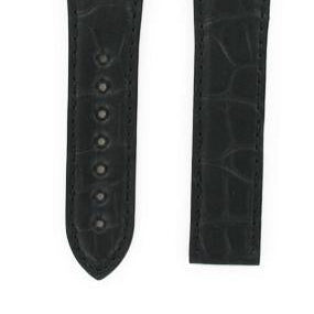 OMEGA Alligator Leather Strap 222.18.46.20.01.001 Black Padded Matte 22mm Ref 98000272, 7612882811358 – Genuine OEM