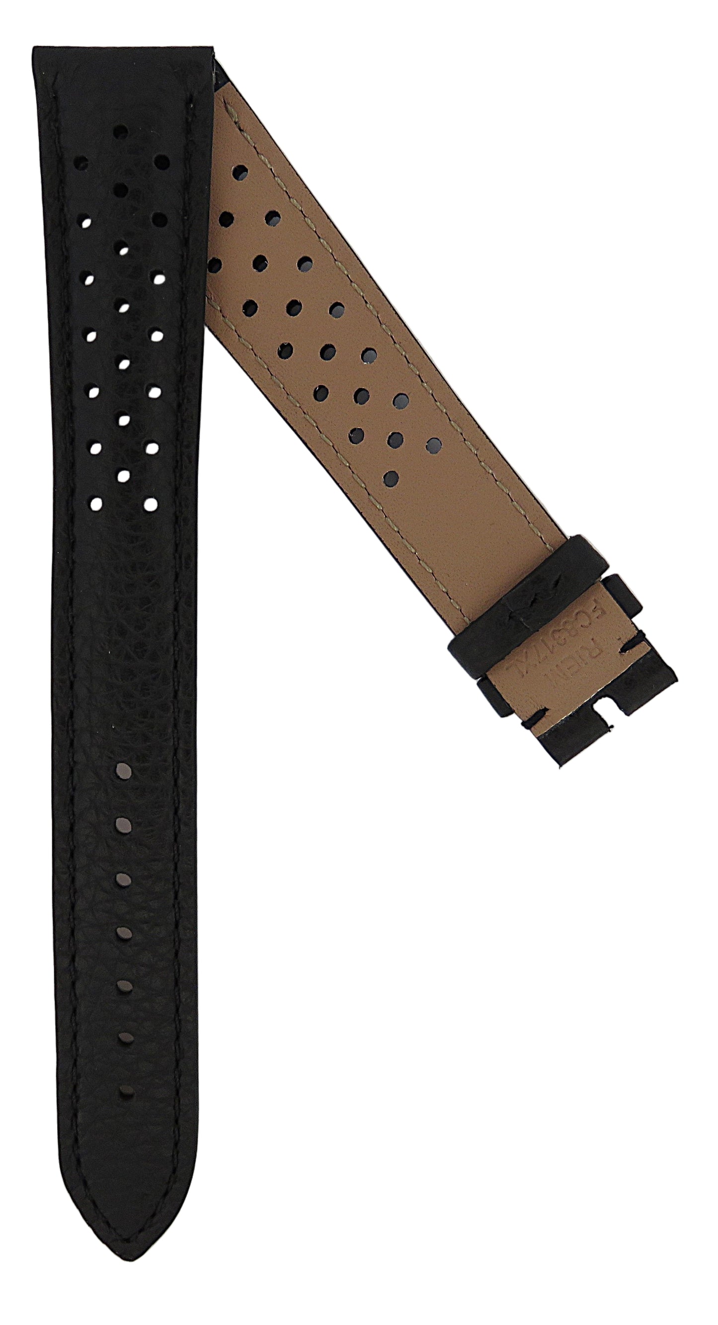 TAG Heuer Carrera FC8317XL CBK221H Black Calfskin Strap 19mm - Genuine OEM