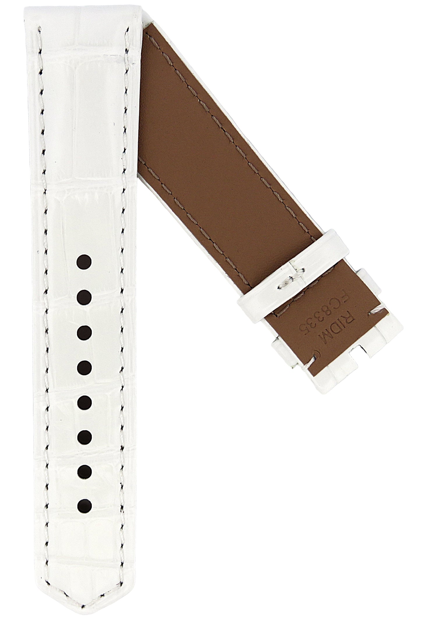 TAG Heuer Carrera FC8335 WBN2344 White Alligator Strap 19mm - Genuine OEM