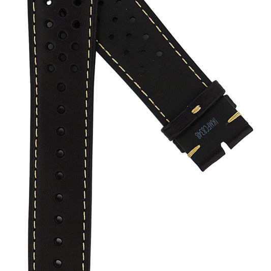 TAG Heuer Carrera FC8348 CBS2041 Black with Beige Stitching Calfskin Strap 22mm - Genuine OEM