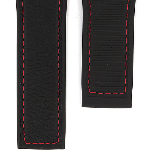 TAG Heuer Carrera FT6162 CAR5A91 Black Rubber And Calfskin Strap 22mm - Genuine OEM