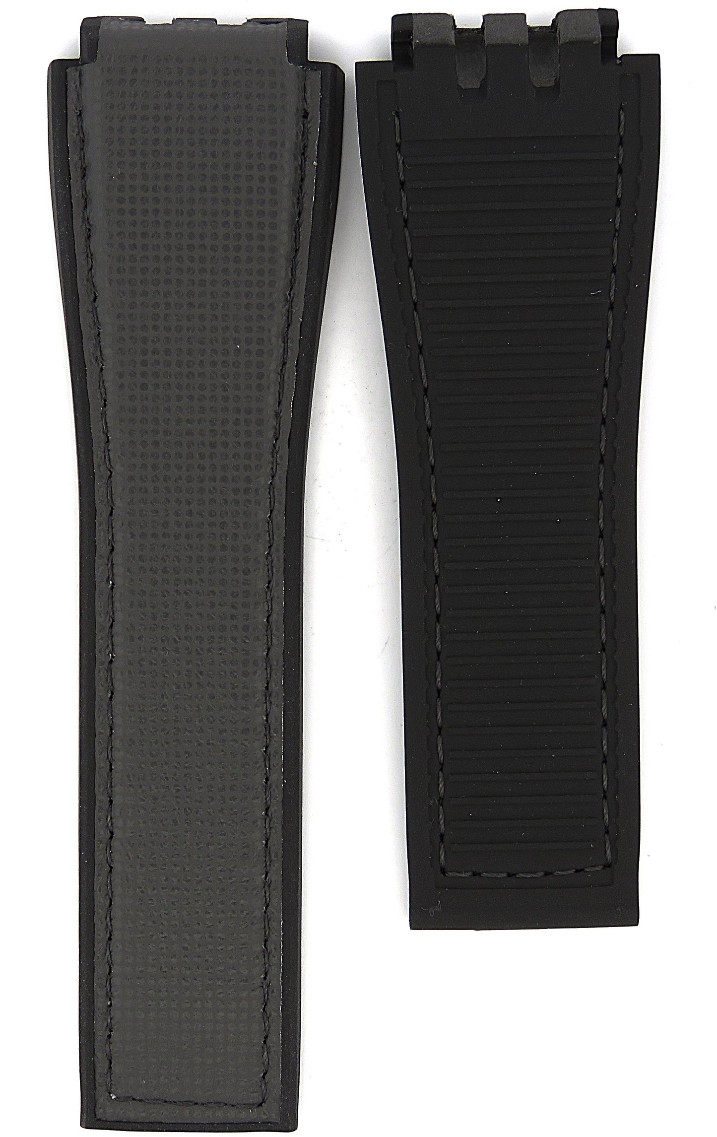 TAG Heuer Carrera FT6166 CAR5A8M Black Rubber Grey Calfskin Strap 22mm - Genuine OEM