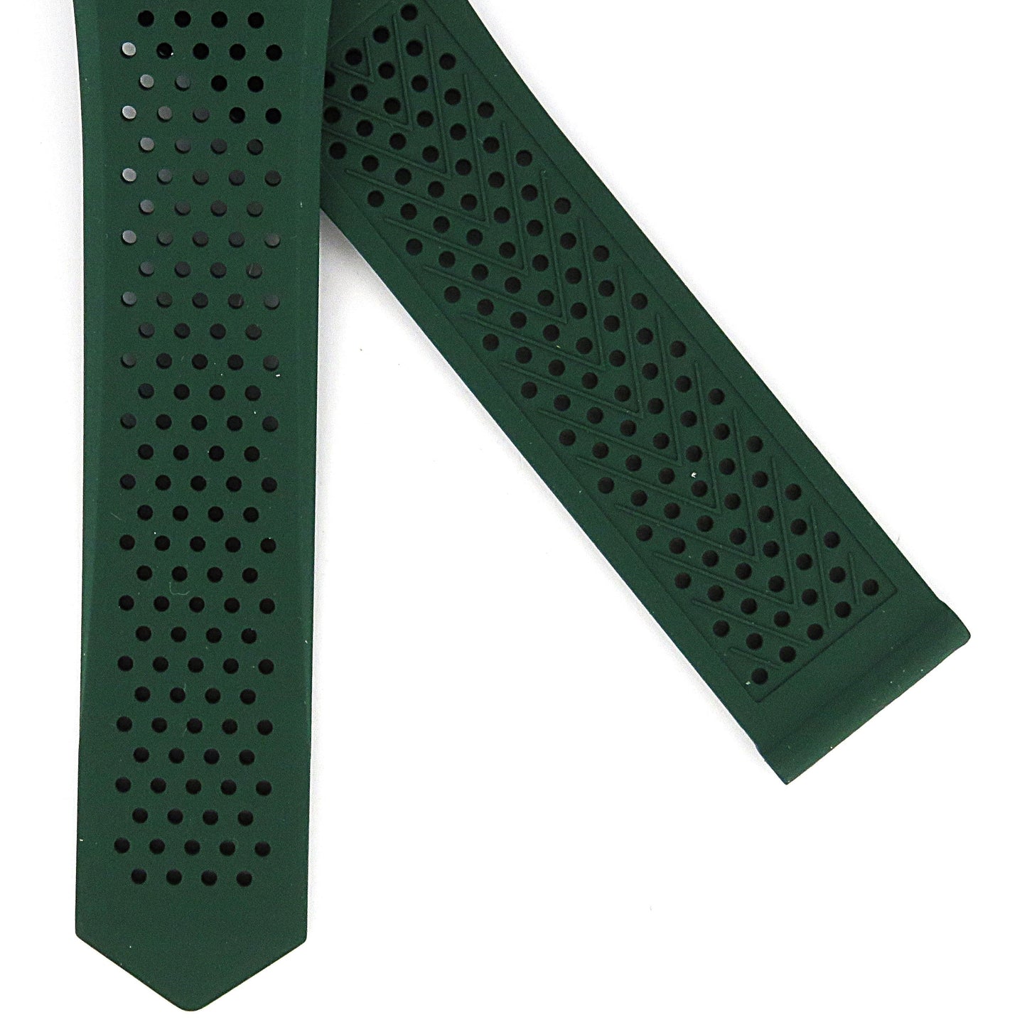 TAG Heuer Connected FT6269 SBR8A10 Green Rubber Strap 22mm - Genuine OEM