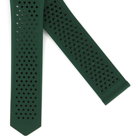 TAG Heuer Connected FT6269 SBR8A10 Green Rubber Strap 22mm - Genuine OEM