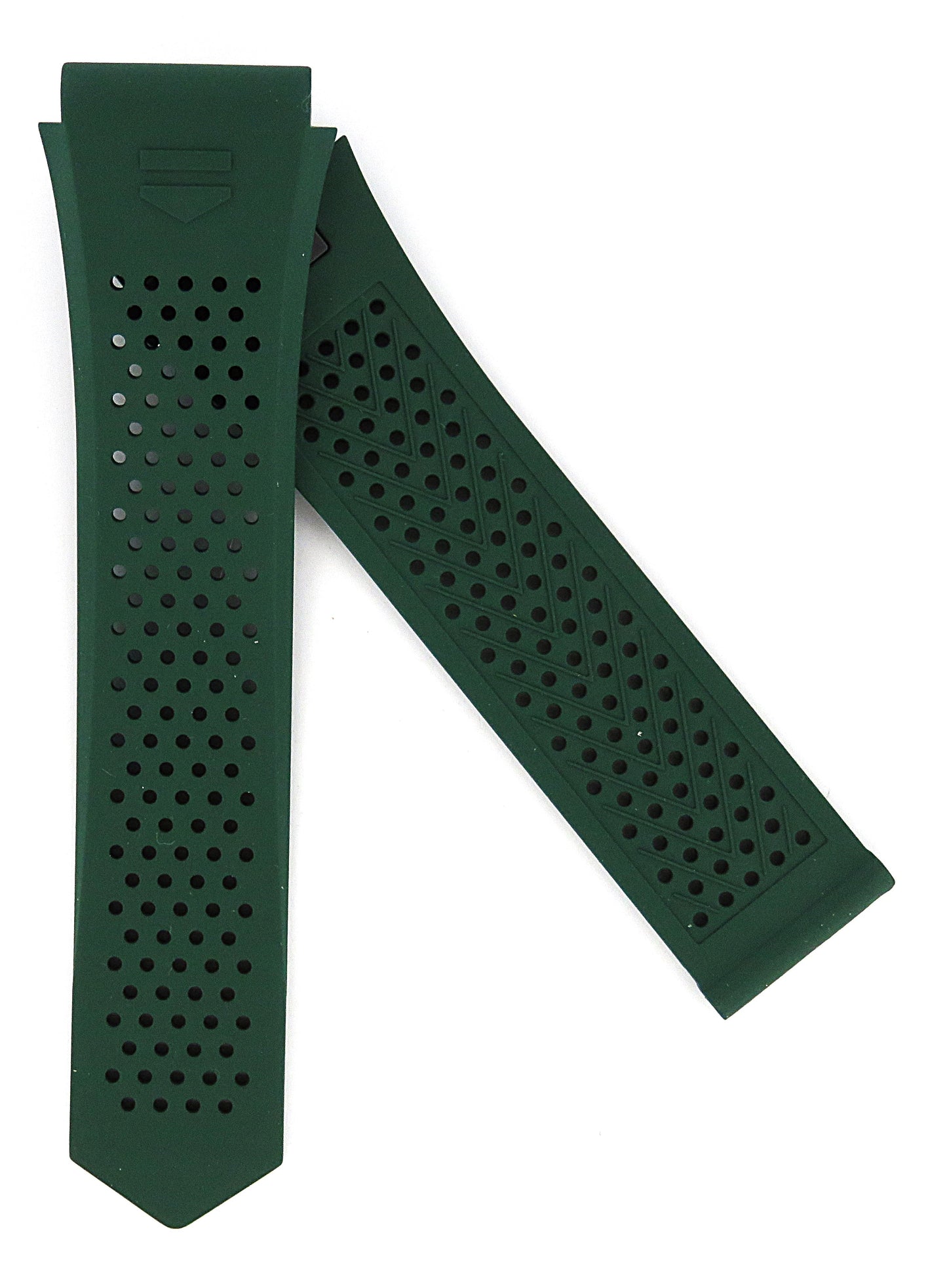 TAG Heuer Connected FT6269 SBR8A10 Green Rubber Strap 22mm - Genuine OEM