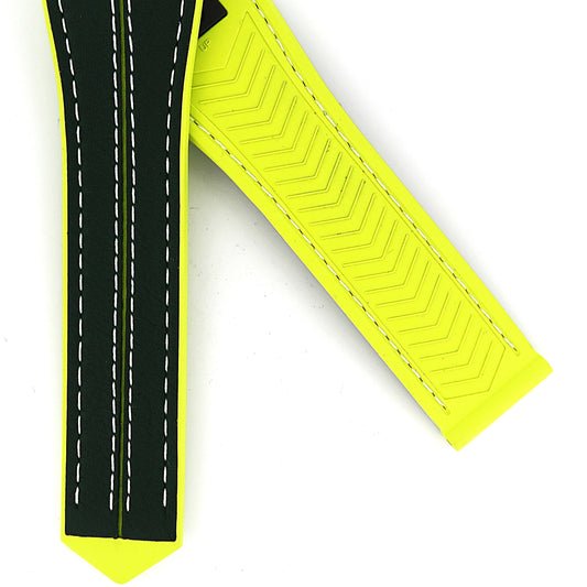 TAG Heuer Connected FT6279 SBR8A10 Multi-Coloured Green Rubber Strap 22mm - Genuine OEM