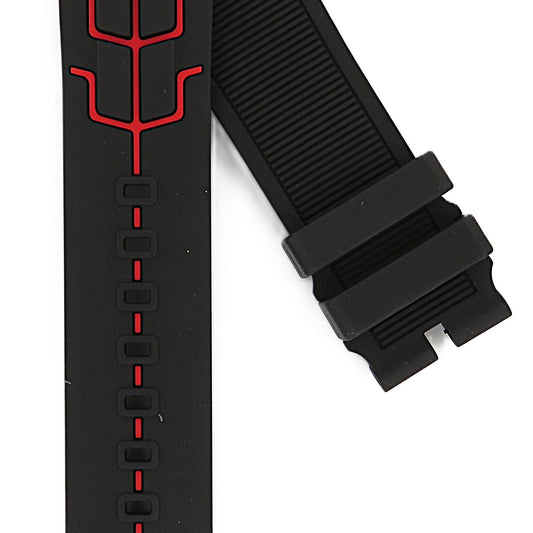 TAG Heuer Formula 1 FT8027 CAZ1019 Black and Red Rubber Strap 21.5mm - Genuine OEM