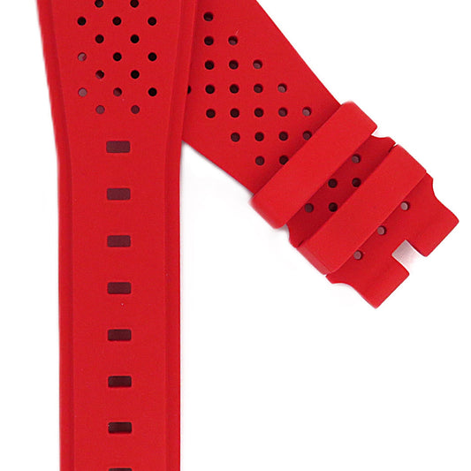 TAG Heuer Connected FT8033 SBF818000 Red Rubber Strap 20mm - Genuine OEM