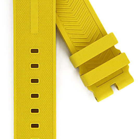 TAG Heuer Formula 1 FT8054 CAZ101AM Yellow Rubber Extra Long Strap 21.5mm - Genuine OEM