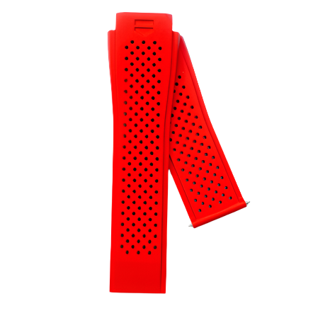 TAG Heuer FT6080 SBF8A5000 Connected Red Rubber Strap 22mm - Genuine OEM