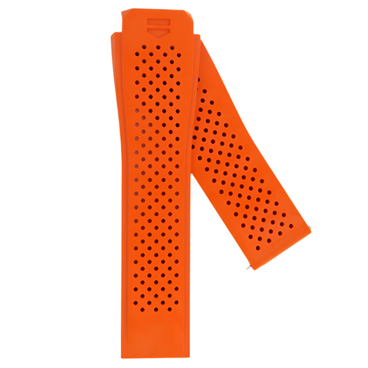 TAG Heuer FT6081 SBF8A5000 Connected Orange Rubber Strap 22mm - Genuine OEM