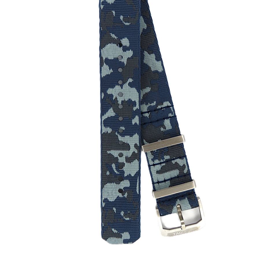 TAG Heuer BC0910 WAY208D Aquaracer Blue Camo Nylon Strap 21.5mm - Genuine OEM