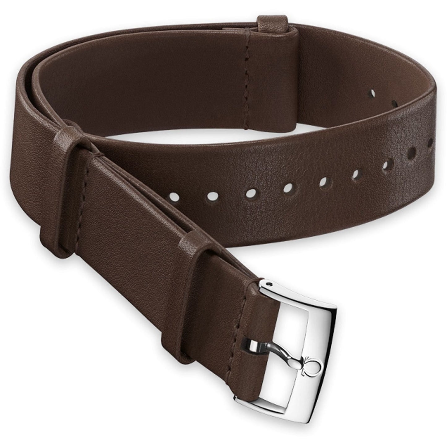 OMEGA Nylon Vintage Calf Leather Strap 20 mm Brown and Buckle Ref 031CUZ010753, 7613304234793 – Genuine OEM