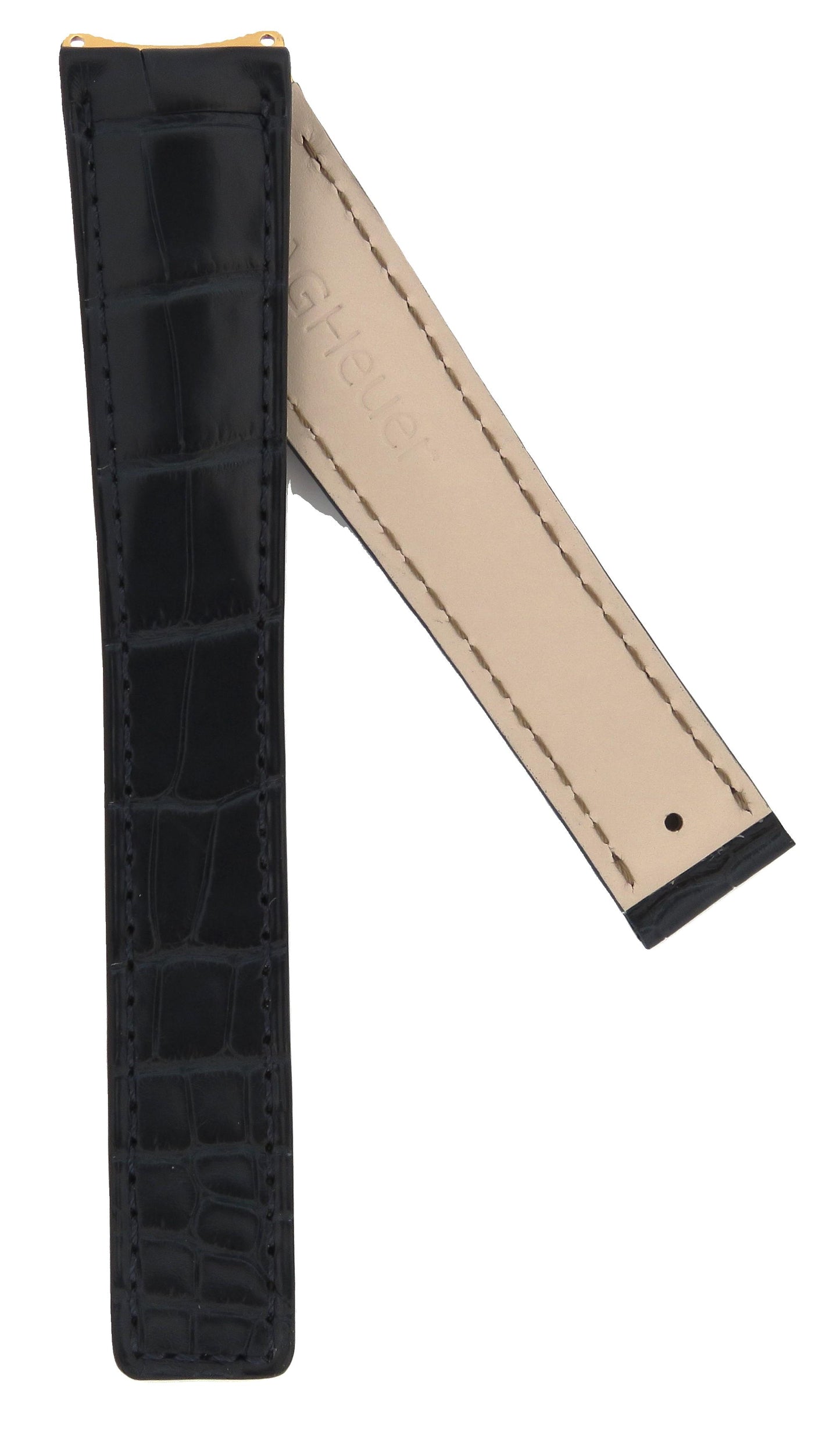 TAG Heuer FC6060 WH514 6000 Alligator Strap Navy Blue 19.5mm - Genuine OEM