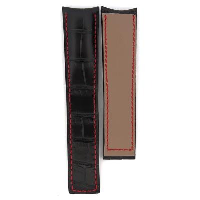 TAG Heuer Carrera FC6232 CV5013 Black with Red stitching Alligator Leather Strap 20mm - Genuine OEM