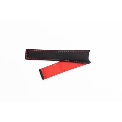 TAG Heuer Carrera FC6237 CAR2A80 Black with Red Stitching Alligator Leather Strap 22mm - Genuine OEM