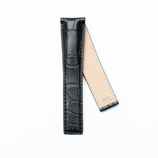 TAG Heuer Monaco CAL2110 FC6257 Black Alligator Strap 22.5mm - Genuine OEM