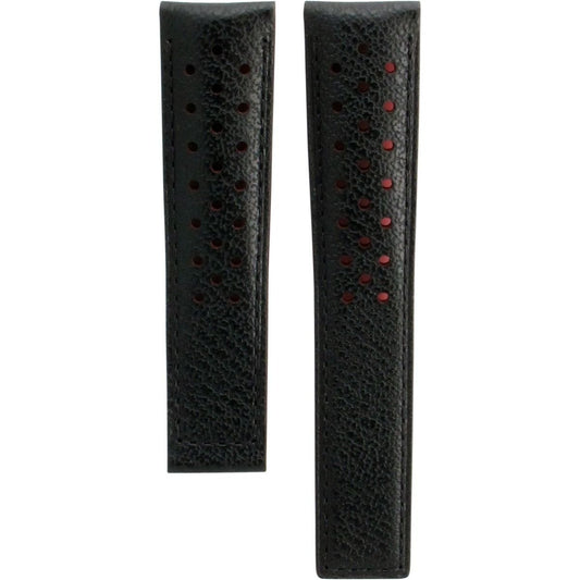 TAG Heuer Carrera FC6310 CV2119 Black with holes Calfskin Strap 20mm - Genuine OEM