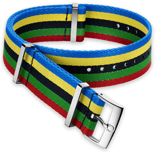 OMEGA NATO Polyamide Strap Olympic with Buckle 22mm Ref 031CWZ010738, 7613304234069 – Genuine OEM